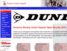 Tablet Screenshot of easternsjrsquash.com